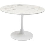 Table schickeria 110cm effet marbre blanc kare design Table schickeria 110cm effet marbre blanc kare design