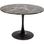 Table schickeria 110cm effet marbre noir kare design Table schickeria 110cm effet marbre noir kare design