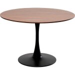 Table schickeria 110cm noyer et noire kare design