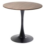 Table schickeria 80cm noyer et noire kare design