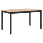 En soldes - table de s�jourtable de cuisine pour terrasse jardin ou salle � manger / table de repas naturel ...