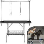 Table de soins pour chiens - aufun - modèle pliable - 113x60x76 cm - surface caoutchoutée - capacité ... Table de soins pour chiens - aufun - modèle pliable - 113x60x76 cm - surface caoutchoutée - capacité ...