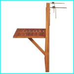 Table suspendue de balcon 645x44x80 cm bois dacacia massif - bk44118 (pla)