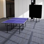 Table de tennis de table ping - pong pliable + housse de protection pour lint�rieur et lext�rieur bleu ...
