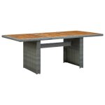 Table de terrasse bmp - luxueux table de jardin gris clair résine tressée et bois dacacia q1q061 Table de terrasse bmp - luxueux table de jardin gris clair résine tressée et bois dacacia q1q061