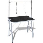 Table toilettage ajustable pour chiens professionnelle pliable avec 2 potence