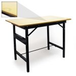 Wiltec table de travail pliable ? capacit� de charge 150 kg max. ? acier et mdf ? surface de travail ...