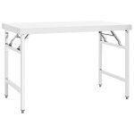Table de travail pliable de cuisine - vidaxl - capacit� de charge de 150 kg - facile � nettoyer - 120x60x80 ...