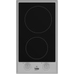 Table vitrocramique beko hdcc32200x - 2 foyers - commandes tactiles - zone modulable - noir