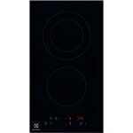 Table vitroc�ramique - electrolux - lhr3233ck - 2 plaques de cuisson - noir - 27 cm x 49 cm