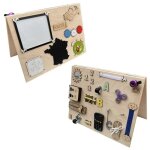 Tableau dactivit et dveil eden autoportant - bb - boom - naturel - pour enfant ds 3 ans