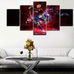 Tableau art peintures lionel messi football pe - 5 pi�ces 100x50cm