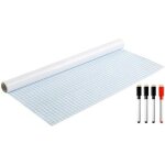 Tableau blanc adh�sif autocollant whiteboard effa�able 200 x 45 cm + 4 marqueurs