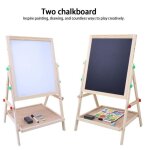 Tableau chevalet multifonctions - hb010 - bois de pin - double face - pour enfants - 3 ans et plus