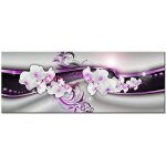 Tableau dco abstrait fleurs - abstrait - 80x30 cm