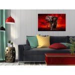 Tableau dco elephant sauvage sous le tonnerre - africain - 80x50 cm