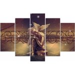 Tableau d�coration murale 5 panneaux bouddha endormi 100x150 cm impression sur toile feng shui zen pour ...