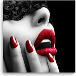 Tableau décoration murale femme fatale 70x70 cm artistique photographie impression sur toile pour la ... Tableau décoration murale femme fatale 70x70 cm artistique photographie impression sur toile pour la ...