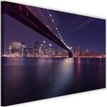 Tableau dcoration murale new york de nuit 60x40 cm impression sur toile pour la maison salon chambre ...