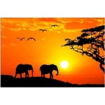 Tableau décoration murale savane africaine safari 40x30 cm impression sur toile pour la maison salon ... Tableau décoration murale savane africaine safari 40x30 cm impression sur toile pour la maison salon ...