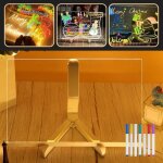 Tableau effaable  sec - led - acrylique - 30x20 cm - 7 couleurs - idal pour enfants