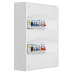 Tableau lectrique - eaton - pr - quip 2 ranges - 2 interupteurs diffrentiels 63a - ip30 - ik05