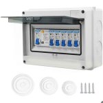 Tableau �lectrique �tanche - dema - 4 voies - indice ip65 - disjoncteurs 63a - interrupteur dair - plastique ...