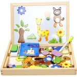 Tableau d?enfant magn�tique puzzles en bois color� animaux jouet �ducatif cadeau pour enfant b�b�