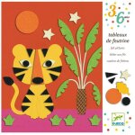 Tableaux de feutrine - djeco - mixte - 4 tableaux - 114 gommettes - 20x20 cm