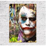Tableau joker vintage toile imprim�e sur ch�ssis pop art d�coration murale salon chambre 50cmx80cm sans ...