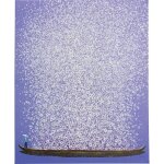 Tableau - kare design - pirogue fleurs - violet et blanc - 80x100cm - dcoration murale