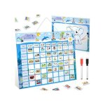 Tableau magn�tique enfant planificateur hebdomadaire montessori - 216 aimants & marqueur - organisateur ...