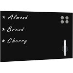 Tableau noir magntique mural verre 50x30 cm tableau decriture panneau effaable ecole bureau maison ...