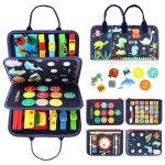 Jouet dducation prcoce en feutre - montessori - busy board - 18 activits - 12  36 mois - multicolore ...