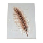 Tableau peint � la main d�cor plume - art mural 30x40cm - peinture acrylique �l�gante d�coration int�rieure ...