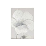 Tableau peint � la main fleur 30 x 40 cm - contemporain - cadeau - d�coration murale �l�gante - blan ...