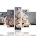 Tableau sur toile en cinq parties bouddha (i - 8575) 200x100 cm Tableau sur toile en cinq parties bouddha (i - 8575) 200x100 cm