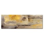 Tableau sur toile jaune gris tableaux abstraits impression sur toile tableau moderne tableau toile convient ...
