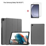 Tablette coque pour samsung galaxy tab a9 8. 7 gris housse pu cuir avec film de protection décran film ... Tablette coque pour samsung galaxy tab a9 8. 7 gris housse pu cuir avec film de protection décran film ...
