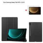 Tablette - samsung - galaxy tab s9 fe plus - housse pu cuir - film de protection - antichoc