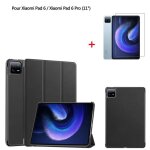 Housse tablette - xiaomi - pad 6 / pad 6 pro - pu cuir - 11 - film de protection inclus