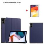 Tablette coque - xiaomi - redmi pad se - 11. 0 - housse pu cuir - film de protection