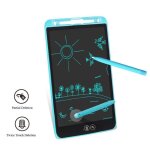 Tablette decriture lcd ardoise magique tableau 10 pouces - zgeer - partiel effa�able - bleu - enfant