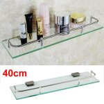 Tablette de douche en verre tableau mural transparent rack royal robuste pour nettoyer le support rangement ...