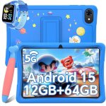 Tablette enfants tabwee k10 101 android 15 contr�le parental5g wifi12go ram + 64go rom microsd 2tobleu ...