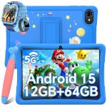 Tablette enfants tabwee k10 101 android 15 contr�le parental5g wifi12go ram + 64go rom microsd 2tobleu ...
