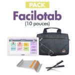 Tablette pack facilotab 32 go - blanc - 101 pouces - android - 560 grammes