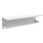 Accessoires de salle de bain - allibert bath & design - tablette + porte serviette - blanc mat - aluminium ...