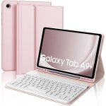 Tablette samsung tab a9 plus 11 pouces sm - x210 / x216 / x218 clavier blanc et �tui de protection rose ...