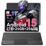 Kingrid tablette 11 ips android 15 24go ram 256go rom extensible 2to 5g - 8000mah clavier en